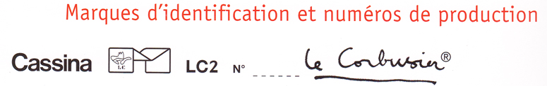 signature LC1 LE CORBUSIER